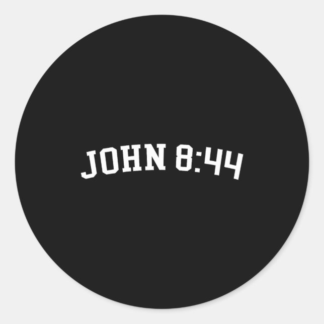 John 8_44  runder aufkleber (Vorderseite)
