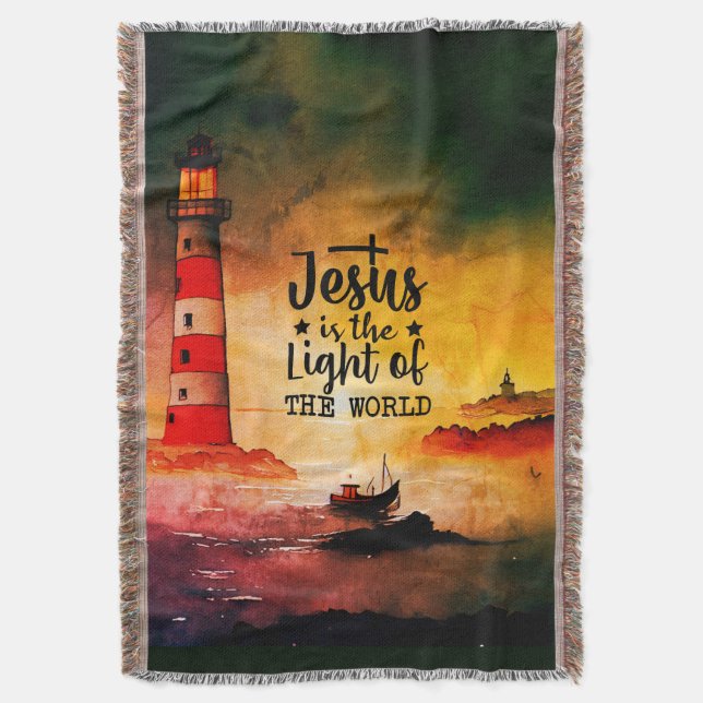 John 8 Jesus ist das Licht des Weltlighthouse Decke (Vorderseite Vertikal)