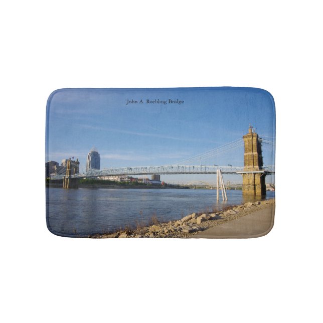 John A. Roebling Bridge bathmat Badematte (Vorderseite)