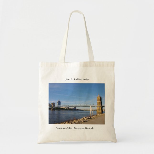 John A. Roebling Bridge Totbag Tragetasche (Vorne)