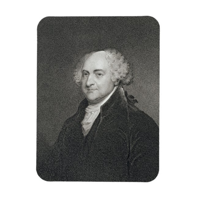 John Adams, eingraviert von James Barton Longacre  Magnet (Vertikal)