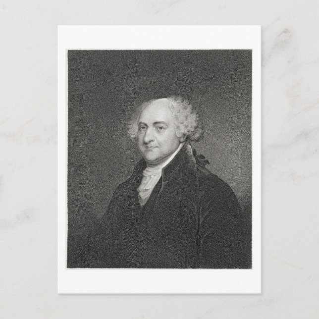 John Adams, eingraviert von James Barton Longacre  Postkarte (Vorderseite)
