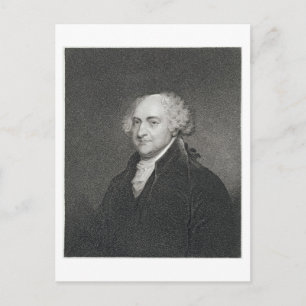 John Adams, eingraviert von James Barton Longacre Postkarte