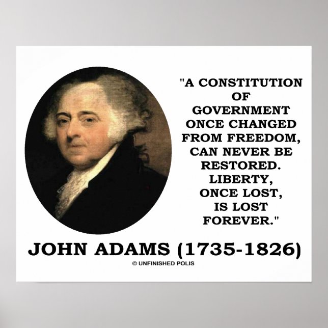 John Adams Liberty einmal verloren ist für immer Z Poster (Vorne)