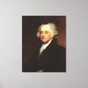 JOHN ADAMS-Porträt durch Asher B. Durand Print Leinwanddruck