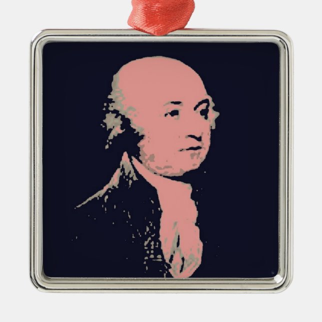 John Adams Silbernes Ornament (Vorne)