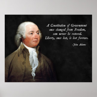 John Adams-Verfassung Poster