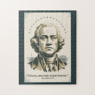John Adams Zitat Zweiter Präsident Illustration