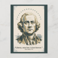 John Adams Zitat Zweiter Präsident Illustration