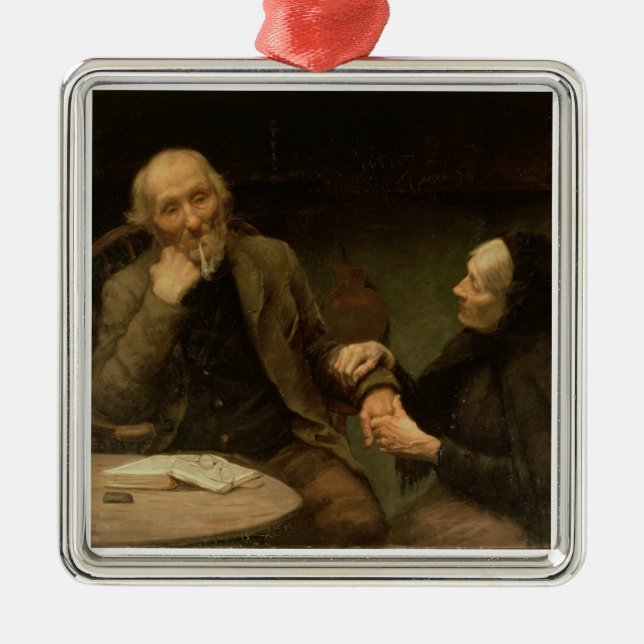 John Anderson, mein Jo, 1894 (Öl auf Leinwand) Silbernes Ornament (Vorne)