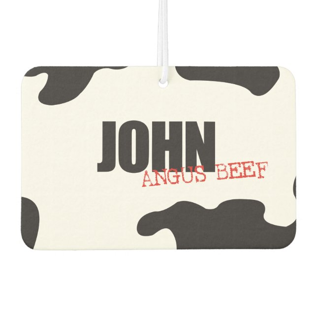 John "Angus Beef" Trendy Air Freshener Autolufterfrischer (Vorderseite)
