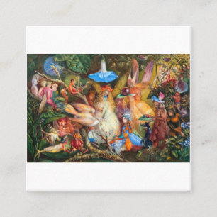 John Anster Fitzgerald Die Lieblingsfee 1860 Quadratische Visitenkarte