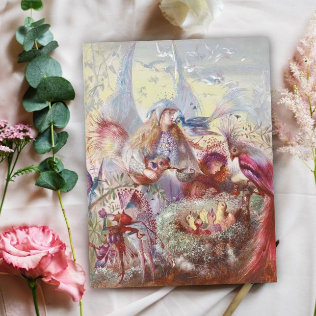 John Anster Fitzgerald - Fairies und ein Vogelnest Karte (Von Creator hochgeladen)