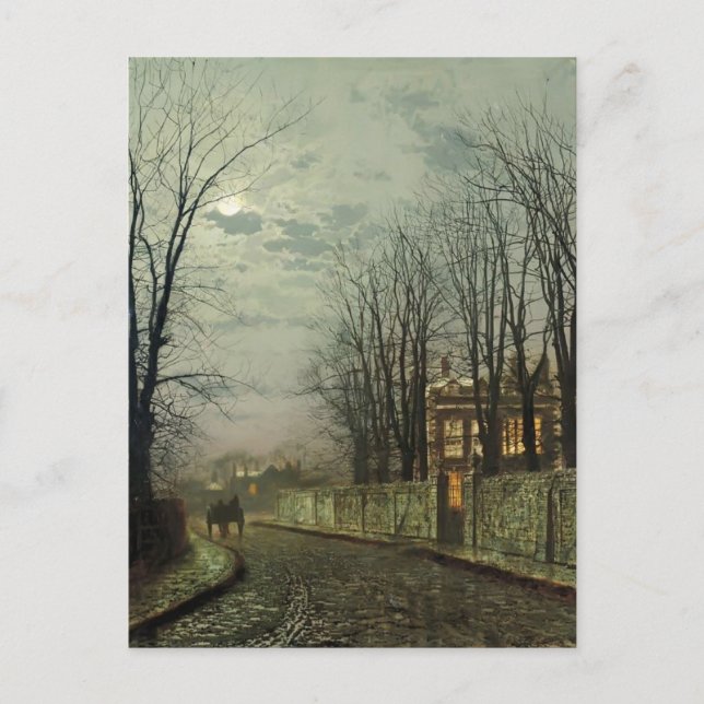 John Atkinson Grimshaw - A Wintry Moon Postkarte (Vorderseite)