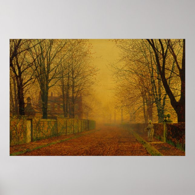 John Atkinson Grimshaw - Abendglühen Poster (Vorne)