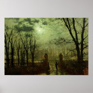 John Atkinson Grimshaw - Am Park Gate Poster