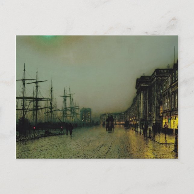 John Atkinson Grimshaw - Canny Glasgow Postkarte (Vorderseite)