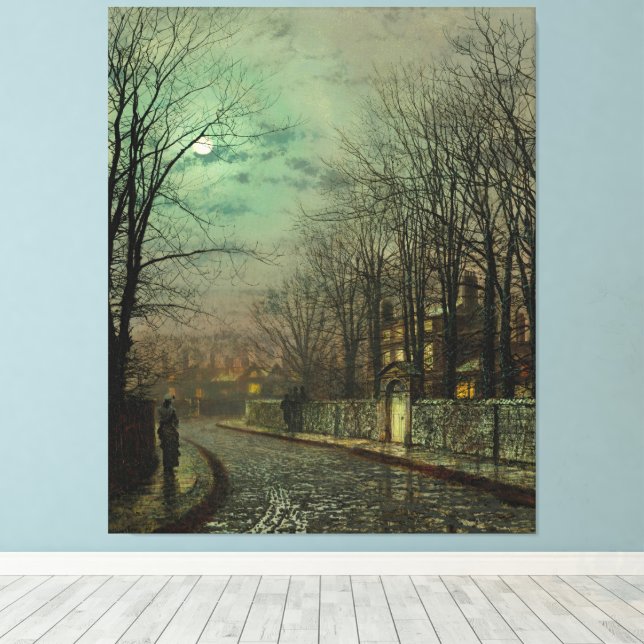 John Atkinson Grimshaw - Das Treffen Leinwanddruck (Insitu (Holzboden))