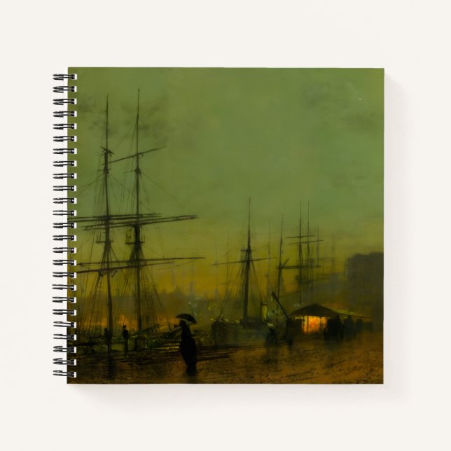 John Atkinson Grimshaw Glasgow Docks Notizbuch (Vorderseite)
