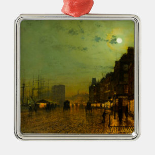 John Atkinson Grimshaw Glasgow Docks Ornament Aus Metall