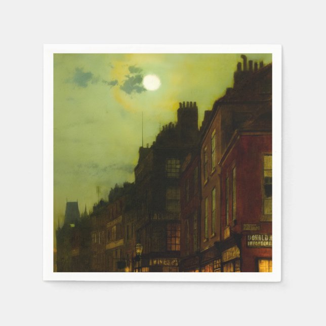 John Atkinson Grimshaw Glasgow Docks Serviette (Vorderseite)