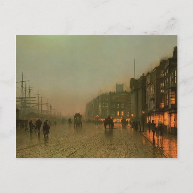 John Atkinson Grimshaw - Liverpool von Wapping Postkarte (Vorderseite)