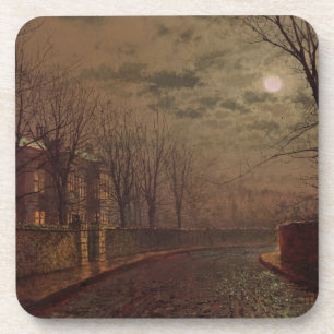 John Atkinson Grimshaw  Moonlit Street Scene, 188 Getränkeuntersetzer