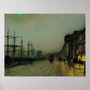 John Atkinson Grimshaw- schlau Glasgow Poster