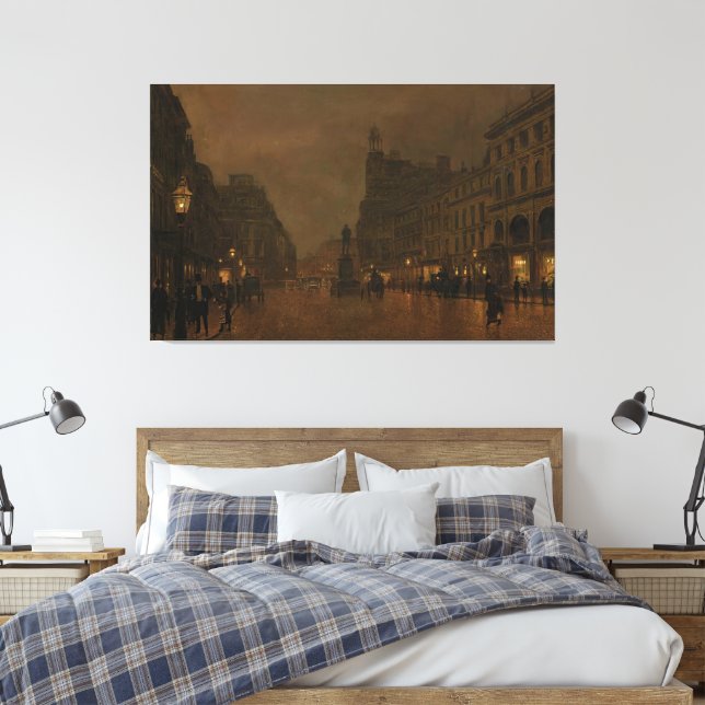 John Atkinson Grimshaw - St Anne's Square and Exch Leinwanddruck (Insitu (Schlafzimmer))