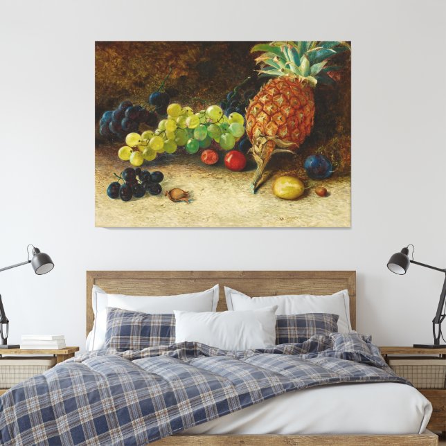 John Atkinson Grimshaw - Still Life With Leinwanddruck (Insitu (Schlafzimmer))