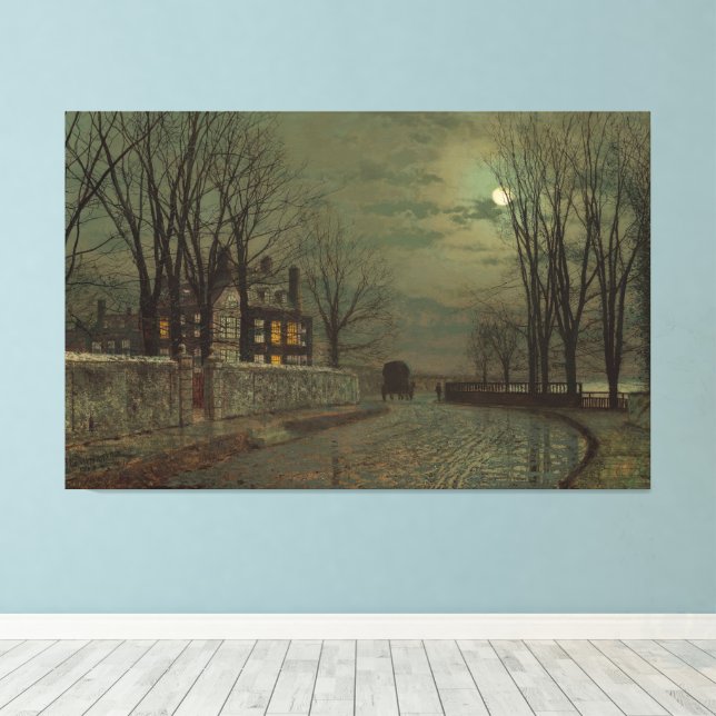 John Atkinson Grimshaw - The Turn of the Road Leinwanddruck (Insitu (Holzboden))