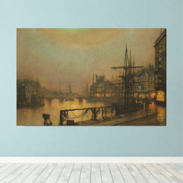 John Atkinson Grimshaw - Whitby bei Nacht Leinwanddruck