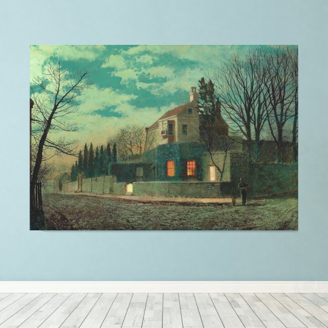 John Atkinson Grimshaw - Yew Court, Scalby  Leinwanddruck (Insitu (Holzboden))