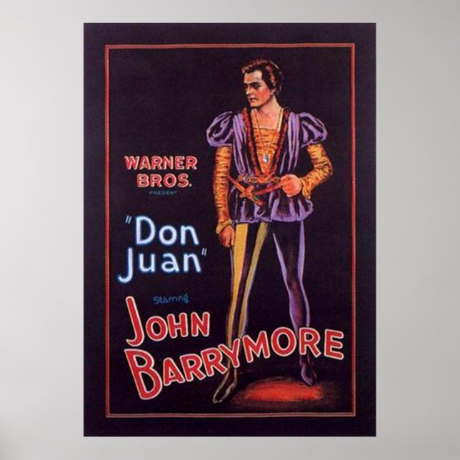 John Barrymore "Don Juan" 1926 Poster (Vorne)