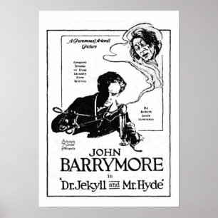 John Barrymore Jekyll und Hydefilm-Anzeigen-Druck Poster