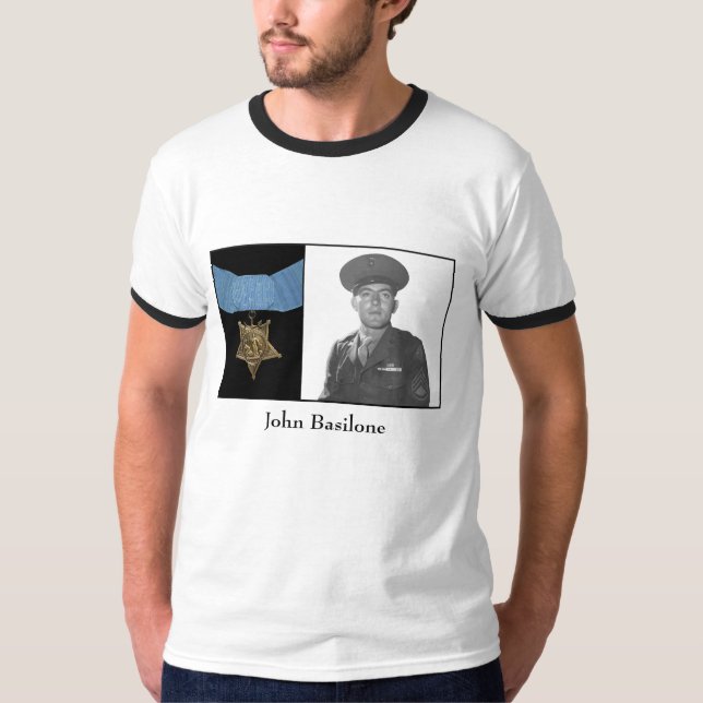 John Basilone und die Ehrenmedaille T-Shirt (Vorderseite)