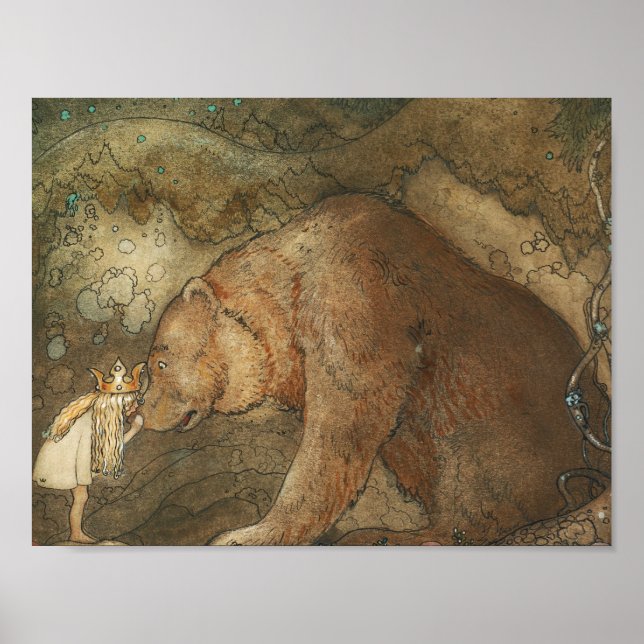 John Bauer - Arme Little Basse Poster (Vorne)