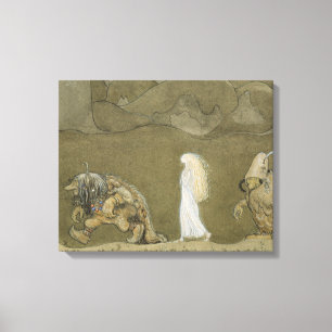John Bauer - Die Prinzessin und die Trolle Leinwanddruck