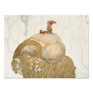 John Bauer - Die Weihnachtsziege Fotodruck