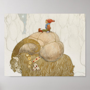 John Bauer - die Weihnachtsziege Poster