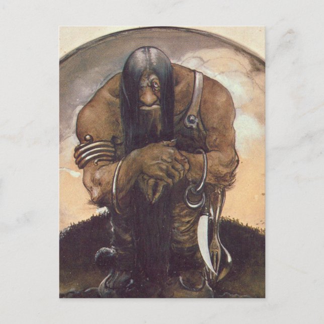 John Bauer - Ein altes Bergtroll Postkarte (Vorderseite)