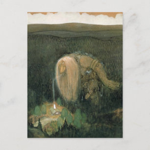 John Bauer - Ein Waldtroll Postkarte