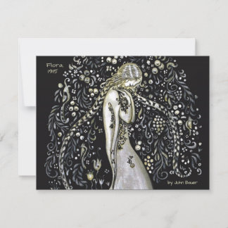 John Bauer Flora CC1148 Jugendstil-Grußkarte