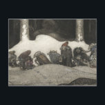 John Bauer - in der Heiligen Nacht Feiertagspostkarte<br><div class="desc">In der Heiligen Nacht durch John Bauer,  1913. Tinte und Aquarell.</div>