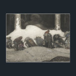 John Bauer - in der Heiligen Nacht Feiertagspostkarte<br><div class="desc">In der Heiligen Nacht durch John Bauer,  1913. Tinte und Aquarell.</div>