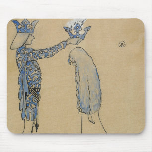 John Bauer - Lege den Prinzen dann eine Krone Gold Mousepad