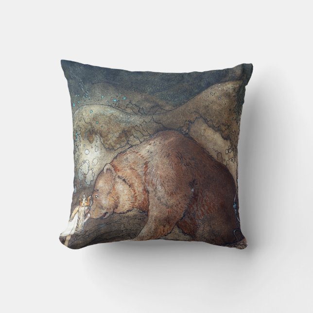 John Bauer Poor Little Basse Kissen (Vorderseite)