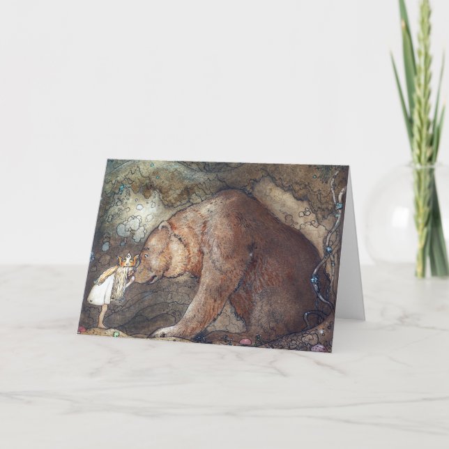 John Bauer Poor Little Basse Poster Karte (Vorderseite)