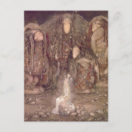 John Bauer Princess and Trolles Vintag Art Postkarte