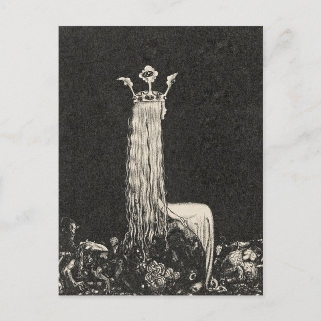 John Bauer Princess und Trolles Vintag Art Postkarte (Vorderseite)